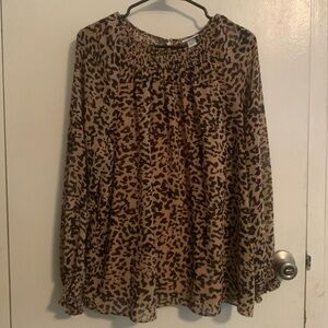 Cheetah print top 1X